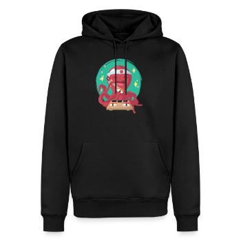 Oktopus Sushi Sushimeister - Männer Premium Bio Hoodie - Schwarz - Vorne - Nico (187cm)