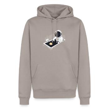 Astronaut in Badewanne - Männer Premium Bio Hoodie - Taupe - Vorne - Nico (187cm)