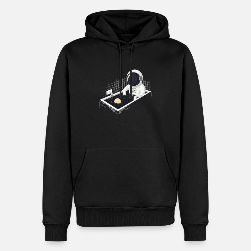 L’astronaute dans la baignoire - Sweat à capuche Premium bio Homme - noir