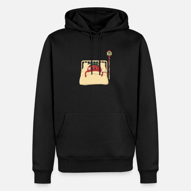 La tomate à l’hôpital - Sweat à capuche Premium bio Homme - noir