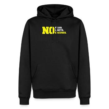 Aucune peur Limite Excuses Motivation Idée cadeau - Sweat à capuche Premium bio Homme - noir - Devant - Nico (187cm)