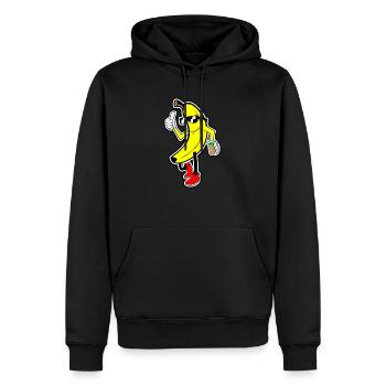 Banana Banane - Männer Premium Bio Hoodie - Schwarz - Vorne - Nico (187cm)