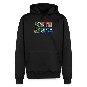 Afrique du Sud - Sweat à capuche Premium bio Homme - noir - Devant - Nico (187cm)