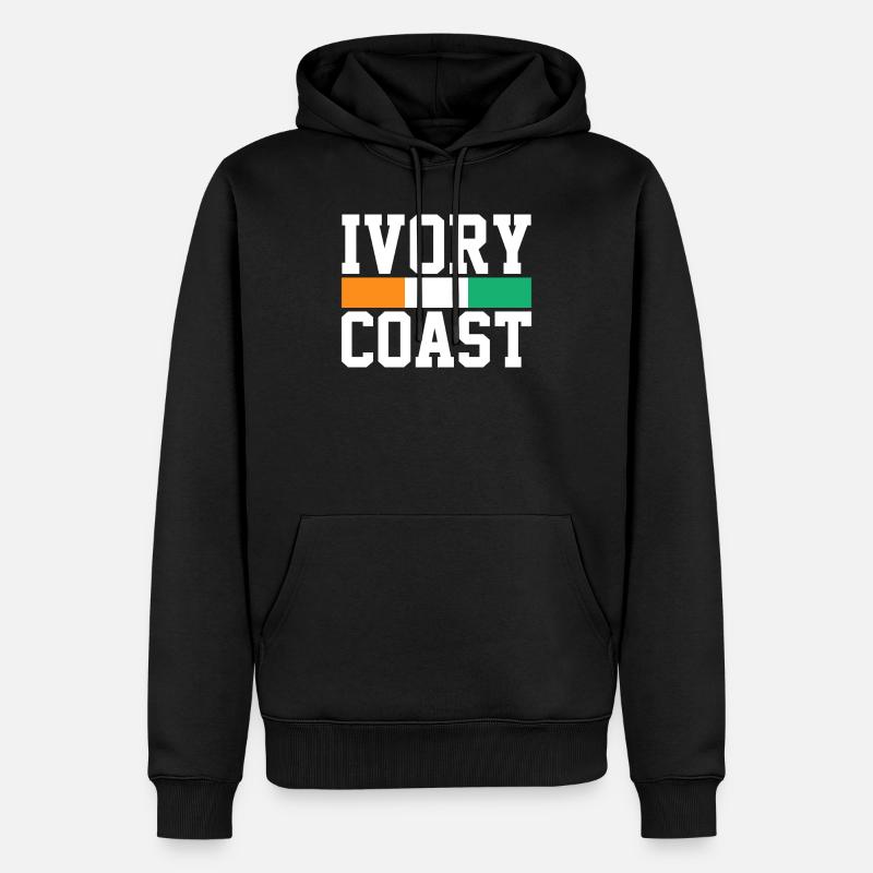 Elfenbeinküste - Männer Premium Bio Hoodie - Schwarz
