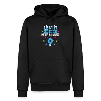 Autismus - Männer Premium Bio Hoodie - Schwarz - Vorne - Nico (187cm)