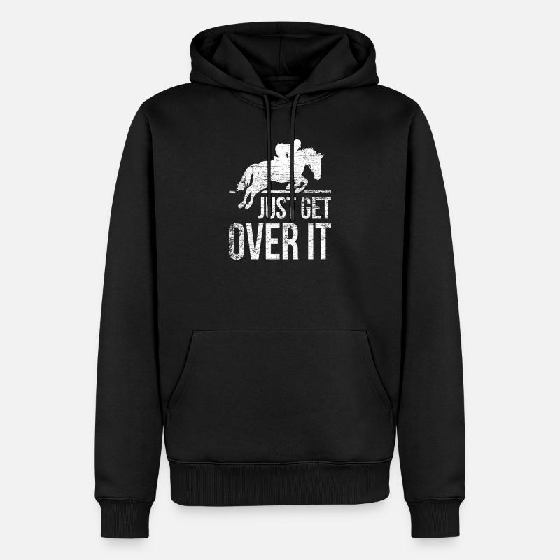 Équitation saut d'obstacles - Sweat à capuche Premium bio Homme - noir