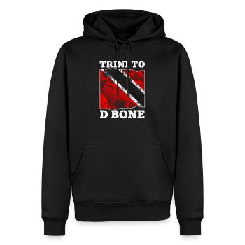 Trinidad graphique | Trini To D Bone | Trinidad et - Sweat à capuche Premium bio Homme - noir - Devant - Nico (187cm)