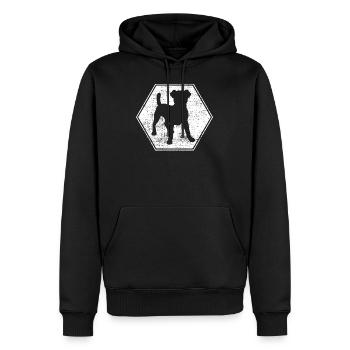 Jack Russell - Männer Premium Bio Hoodie - Schwarz - Vorne - Nico (187cm)