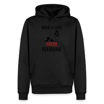 Ehe - Heirat - Neue Führung - Herrscher - Lustig - Männer Premium Bio Hoodie - Schwarz - Vorne - Nico (187cm)