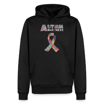Autism autism awareness - Men’s Premium Organic Hoodie - black - Front - Nico (187cm)