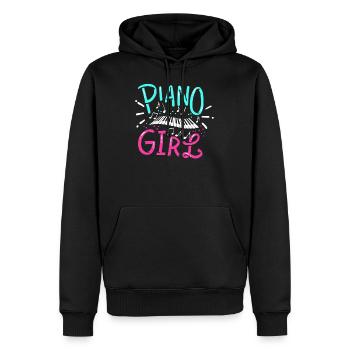 Klavier - Männer Premium Bio Hoodie - Schwarz - Vorne - Nico (187cm)