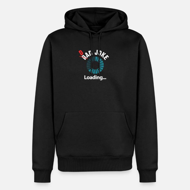 Vater Witz - Männer Premium Bio Hoodie - Schwarz
