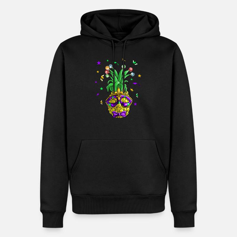 PineApple Mardi Gras - Sweat à capuche Premium bio Homme - noir