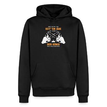 Making wood - Men’s Premium Organic Hoodie - black - Front - Nico (187cm)