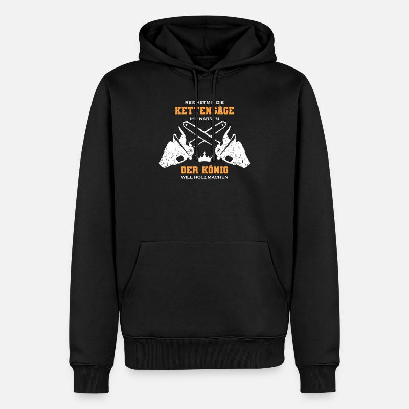 Holz Machen - Männer Premium Bio Hoodie - Schwarz