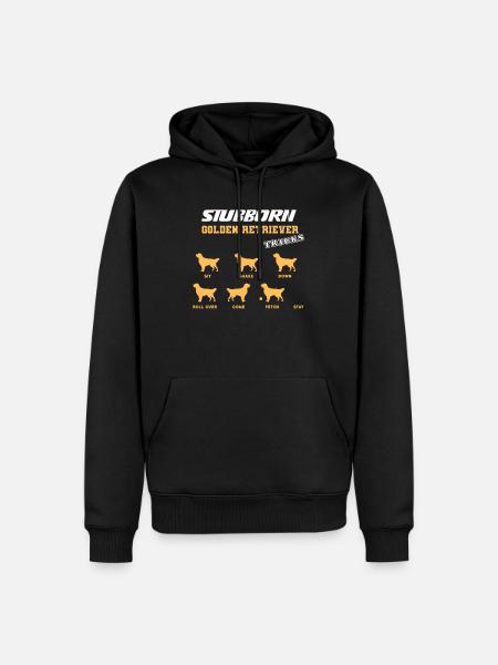 Golden Retriever Tricks - Men’s Premium Organic Hoodie - black