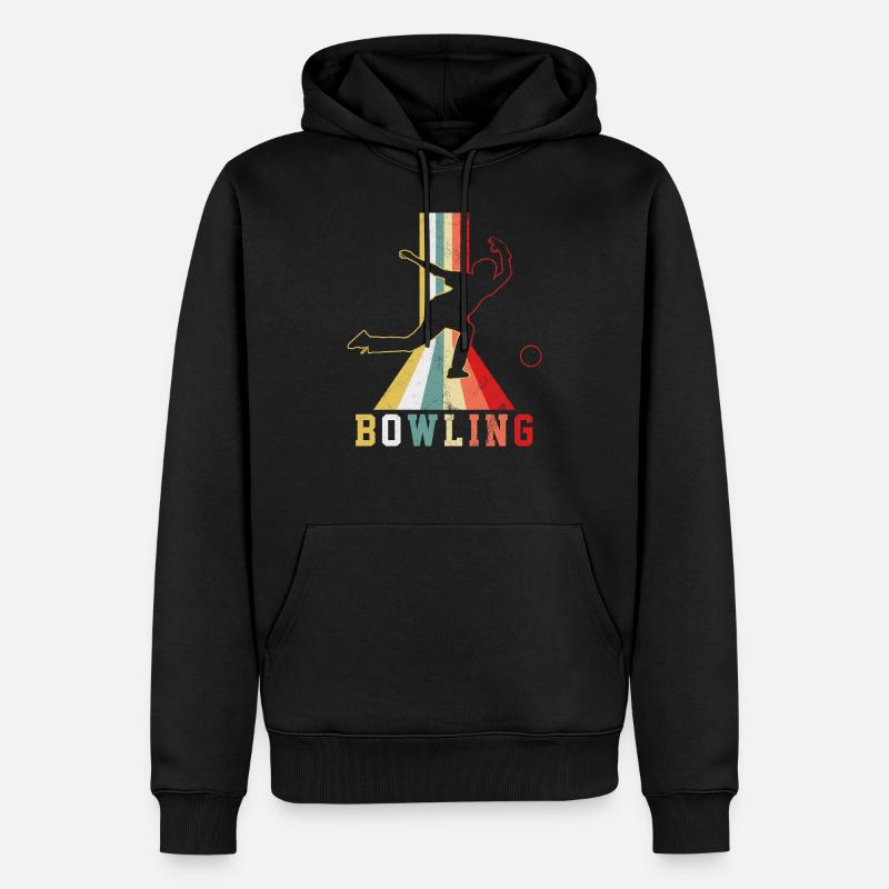 bowling - Sweat à capuche Premium bio Homme - noir