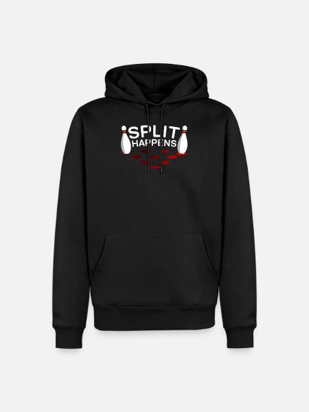 Split happens Bowling Kegeln - Männer Premium Bio Hoodie - Schwarz