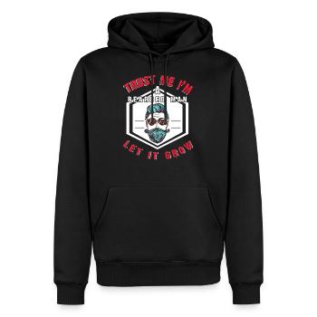Trust Me I'm A Bearded Man - Männer Premium Bio Hoodie - Schwarz - Vorne - Nico (187cm)
