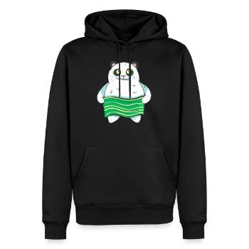 Asiatischer Panda aus Sushi - Männer Premium Bio Hoodie - Schwarz - Vorne - Nico (187cm)
