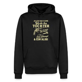 J'ai un joli cadeau de père fille - Sweat à capuche Premium bio Homme - noir - Devant - Nico (187cm)