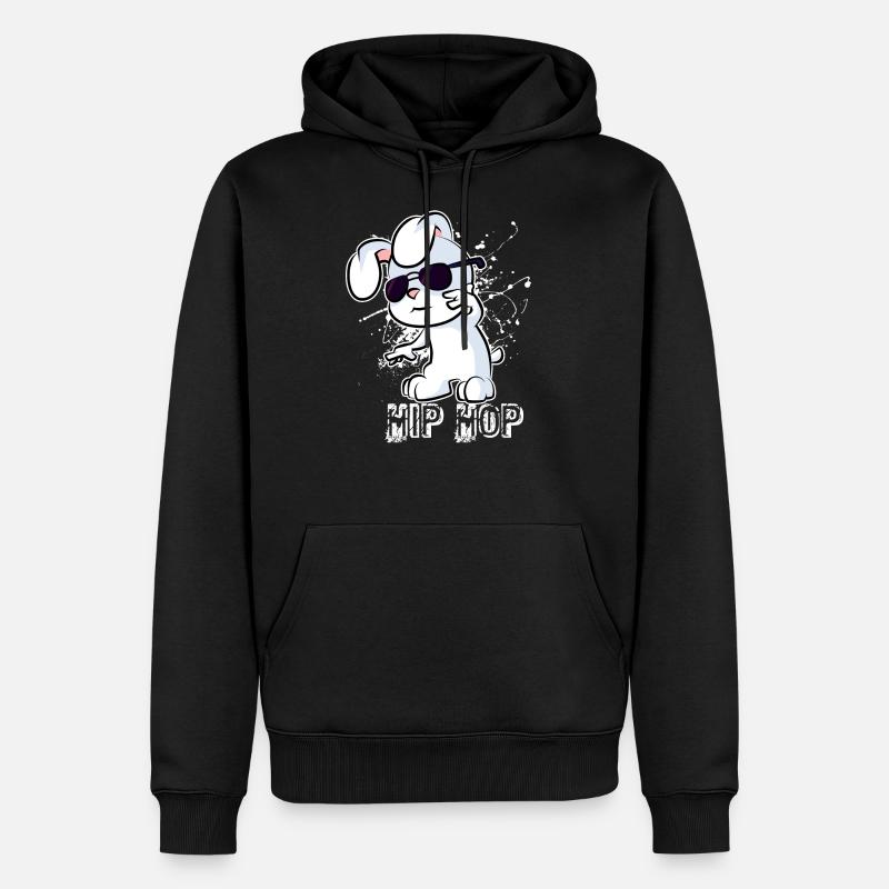 Hip Hop Lapin - Sweat à capuche Premium bio Homme - noir