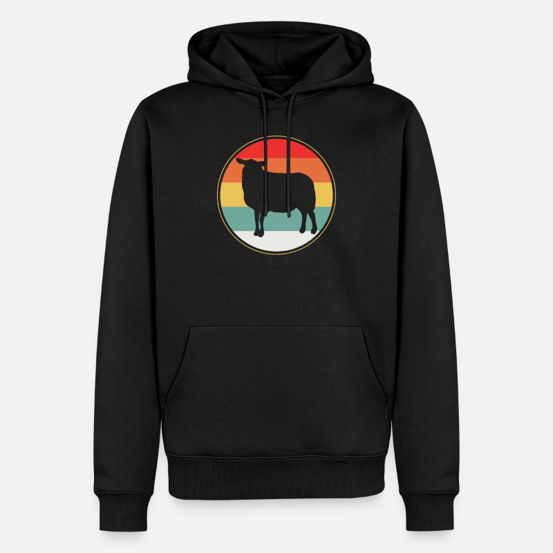 Schaf - Männer Premium Bio Hoodie - Schwarz