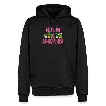 plante - Sweat à capuche Premium bio Homme - noir - Devant - Nico (187cm)
