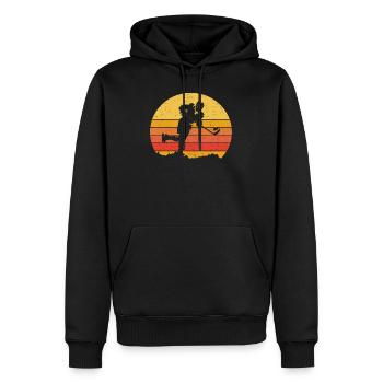 Ice Hockey Vintage - Männer Premium Bio Hoodie - Schwarz - Vorne - Nico (187cm)