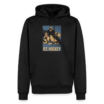 Ice Hockey Puck Eishockey - Männer Premium Bio Hoodie - Schwarz - Vorne - Nico (187cm)