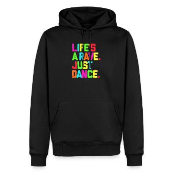 Rave Tanzen - Männer Premium Bio Hoodie - Schwarz - Vorne - Nico (187cm)