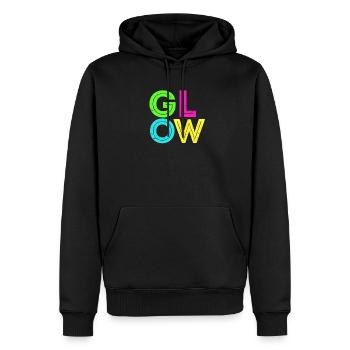 Glow Holy Festival Neon Led Party Motto Geschenk - Männer Premium Bio Hoodie - Schwarz - Vorne - Nico (187cm)