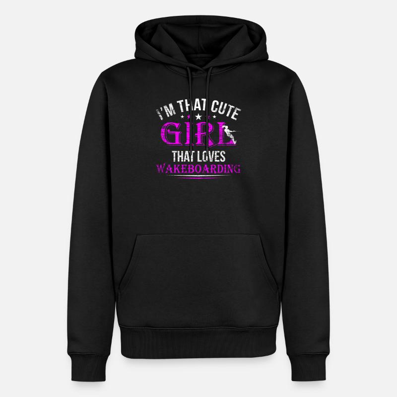 Fille de wakeboard - Sweat à capuche Premium bio Homme - noir