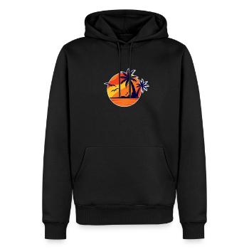 Ready for a holiday - Men’s Premium Organic Hoodie - black - Front - Nico (187cm)