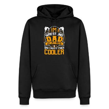 Cool Wrestling Dad Wrestler Coach Gift - Männer Premium Bio Hoodie - Schwarz - Vorne - Nico (187cm)