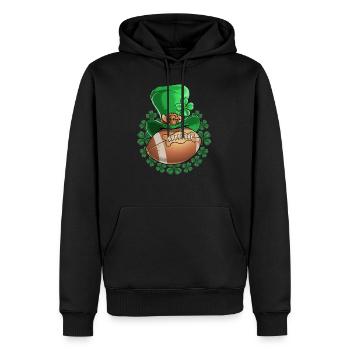 Fußball St. Patricks Tag 2 - Männer Premium Bio Hoodie - Schwarz - Vorne - Nico (187cm)