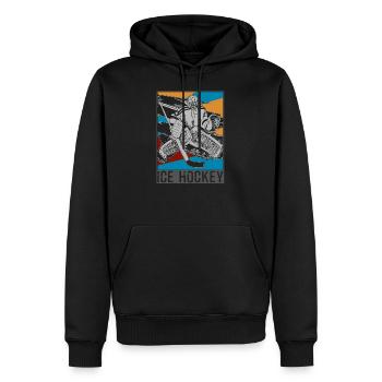Ice Hockey Puck Eishockey - Männer Premium Bio Hoodie - Schwarz - Vorne - Nico (187cm)