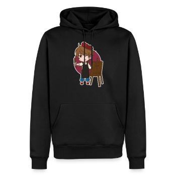 Artistes - Sweat à capuche Premium bio Homme - noir - Devant - Nico (187cm)