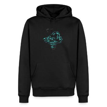 Onde - Sweat à capuche Premium bio Homme - noir - Devant - Nico (187cm)