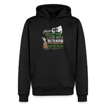 Holz Kettensäge Holzfäller - Männer Premium Bio Hoodie - Schwarz - Vorne - Nico (187cm)