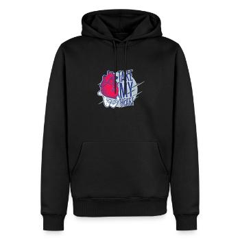 Take my heart Hertz - Men’s Premium Organic Hoodie - black - Front - Nico (187cm)