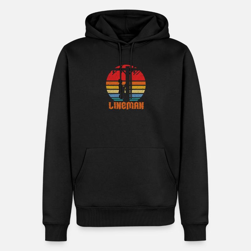 Netzelektriker - Männer Premium Bio Hoodie - Schwarz