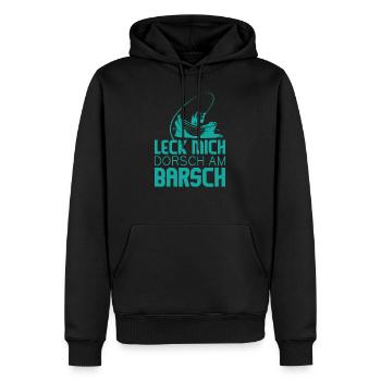 pêcheur à la ligne - Sweat à capuche Premium bio Homme - noir - Devant - Nico (187cm)