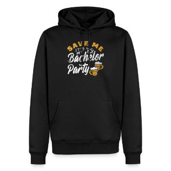 Bachelor Party JGA Party Hommes - Sweat à capuche Premium bio Homme - noir - Devant - Nico (187cm)