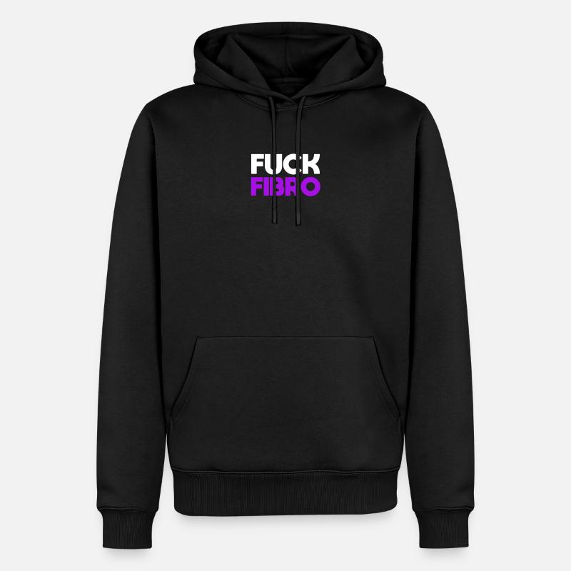 Fibromyalgie - Männer Premium Bio Hoodie - Schwarz