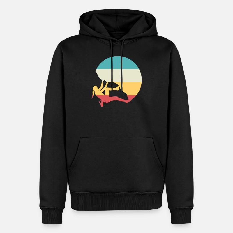 Klettern - Männer Premium Bio Hoodie - Schwarz