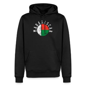 Madagascar - Sweat à capuche Premium bio Homme - noir - Devant - Nico (187cm)