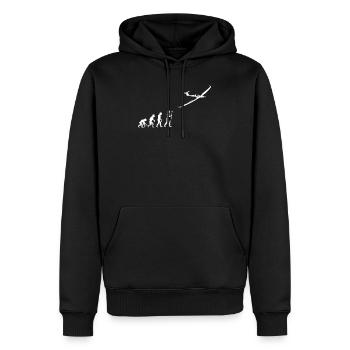 Pilote de parachutisme - Sweat à capuche Premium bio Homme - noir - Devant - Nico (187cm)
