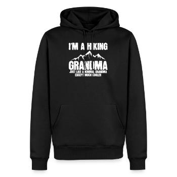 Wandern Wandern Wandern - Männer Premium Bio Hoodie - Schwarz - Vorne - Nico (187cm)