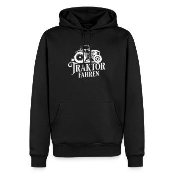 Traktor Bauer Landwirt - Männer Premium Bio Hoodie - Schwarz - Vorne - Nico (187cm)
